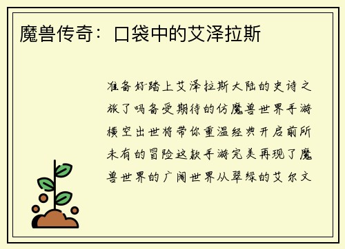 魔兽传奇：口袋中的艾泽拉斯